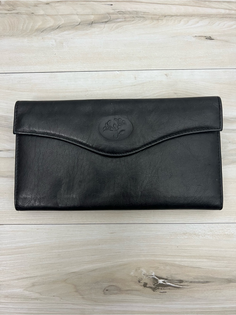 Buxton Black Leather Trifold Wallet Coin Purse